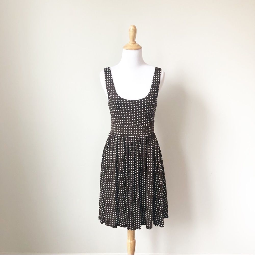 Brown  Alice + Olivia Polka Dot tank dress